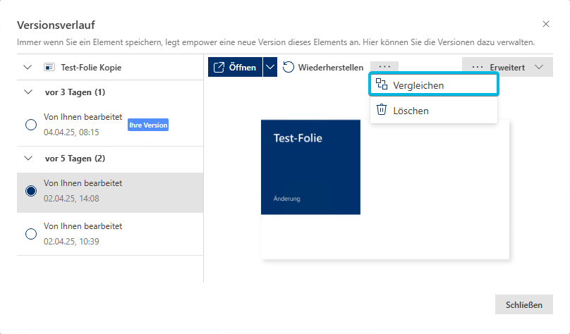 Button Vergleichen