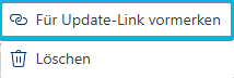 Option Für Update-Link vormerken unter Erweitert für Ursprungselement