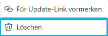 Option Löschen für Ursprungselement