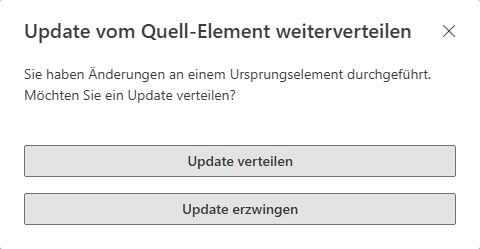Dialogfenster bei der Aktualisierung verlinkter Kopien