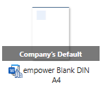 Document Template with Label