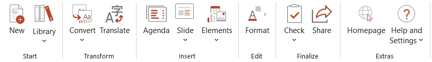 Simplified Ribbon in PowerPoint