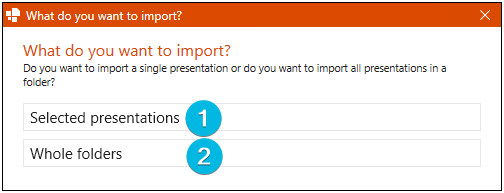 Dialog Box with Import Options