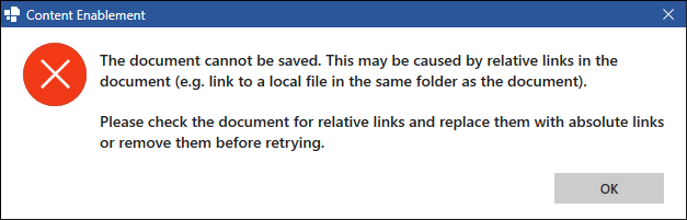 Document Template with Relative Links