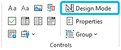 Enter Design Mode