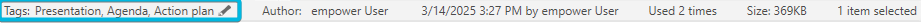Metadata Info Tags