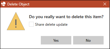 Dialog Box for Slide Deletion