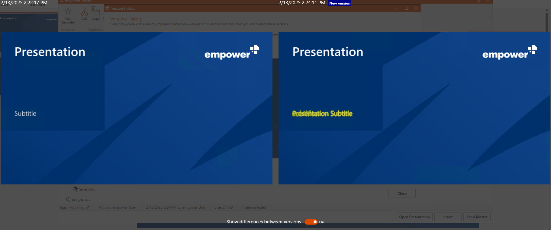 Comparison with Highlights