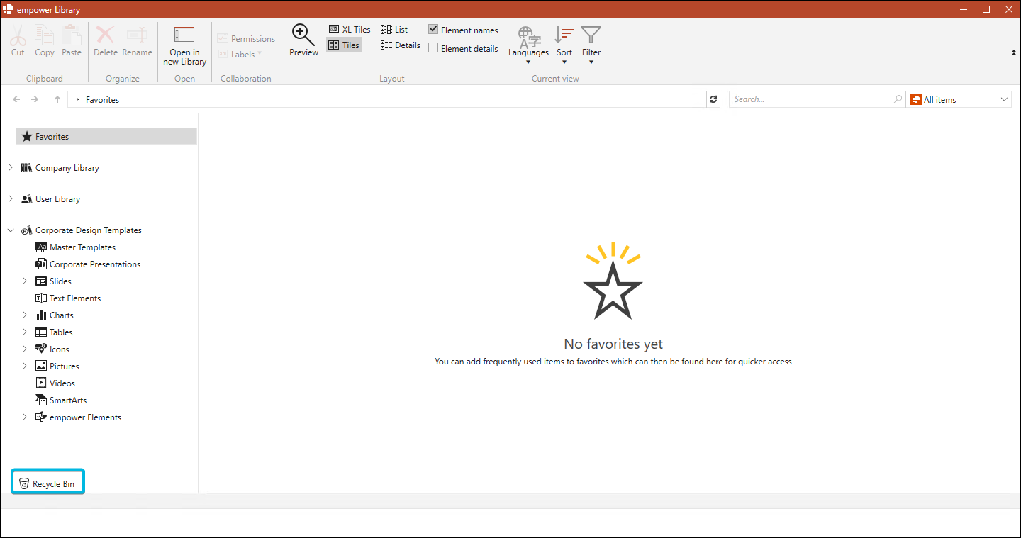 Button Recycle Bin