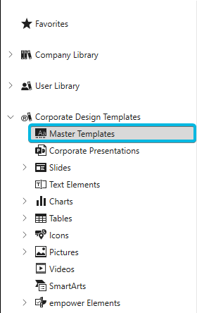 Section Master Templates