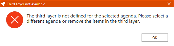 Dialog Box for Third Level