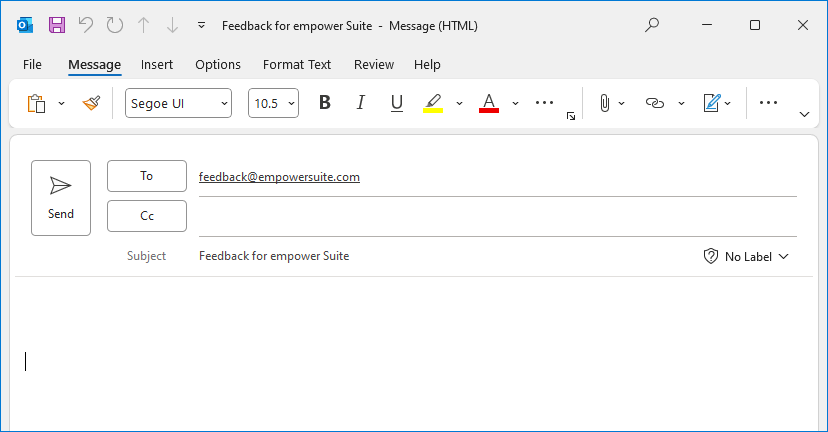 Feedback E-Mail