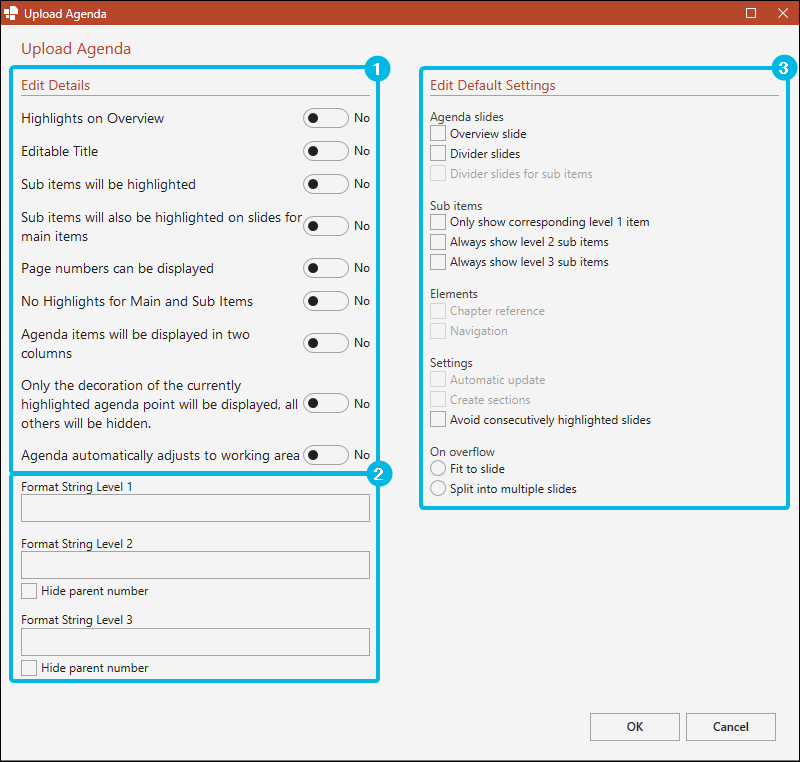 Agenda Settings