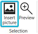 Button Insert picture in Library