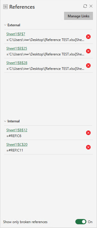 Invalid References Only