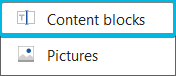 Option Content blocks