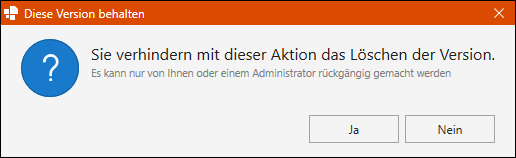 Dialogfenster zum Behalten
