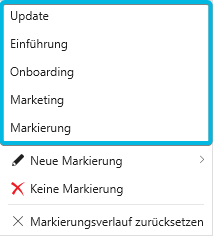 Markierungsverlauf