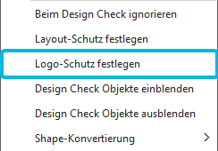 Option Logo-Schutz festlegen