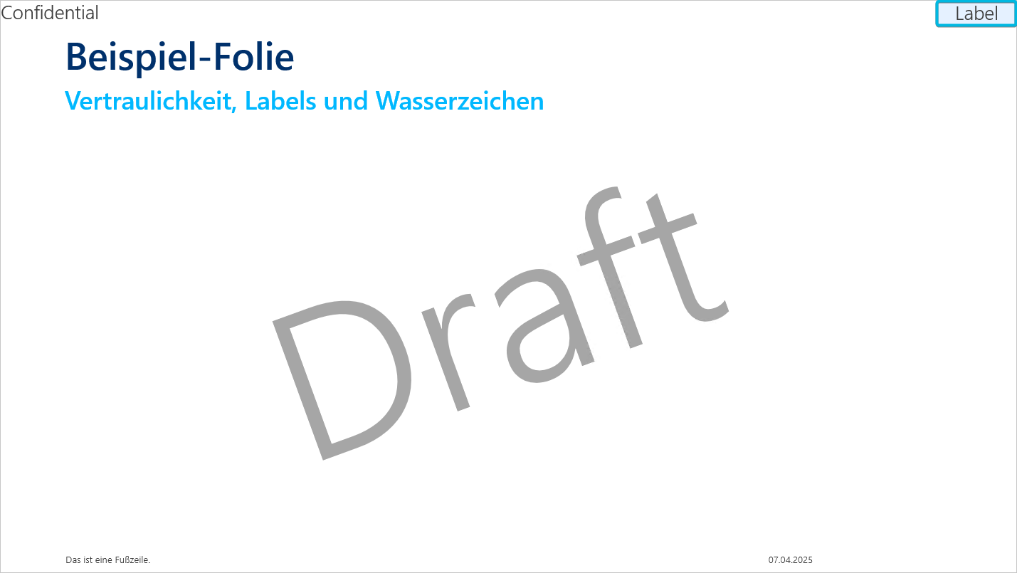 Master-Feld für Label (Beispiel)