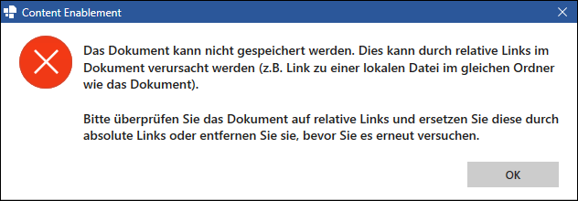 Dokumentvorlage mit relativen Links