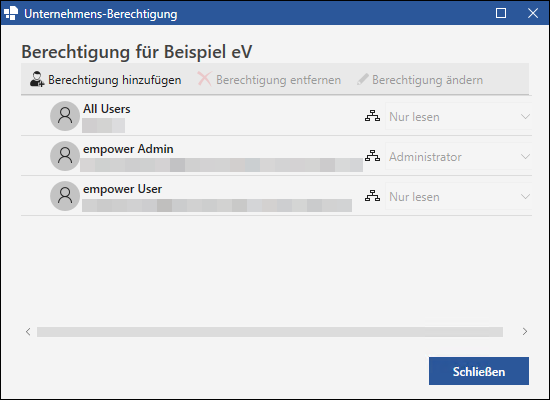 Berechtigungen
