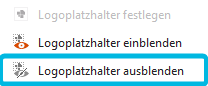 Option Logoplatzhalter ausblenden