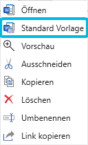 Option Standard Vorlage