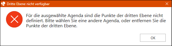 Dialogfenster für dritte Ebene