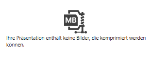 Keine Bilder zum Komprimieren