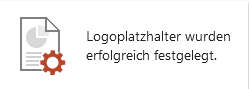 Hinweis zur erfolgreichen Einrichtung des Logo-Platzhalters