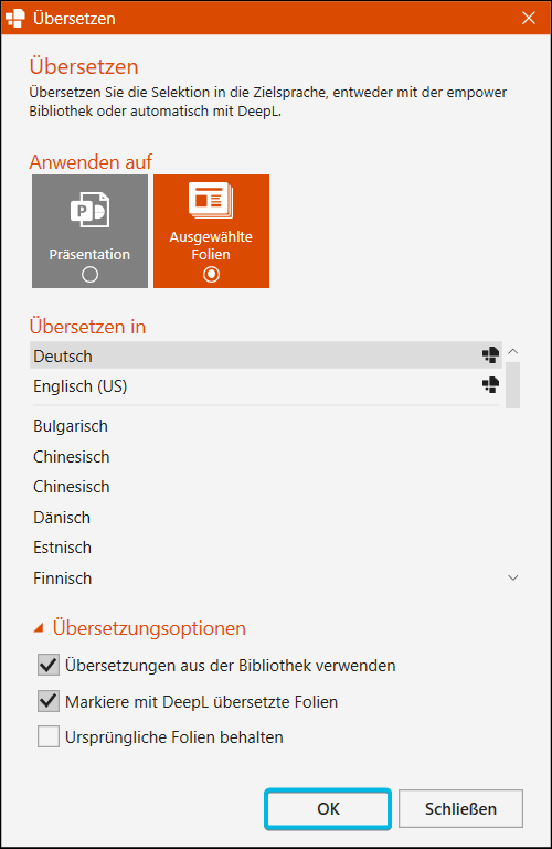 Button OK