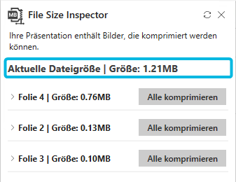 Gesamtgröße der Datei