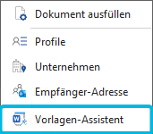 Option Vorlagen-Assistent