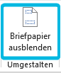 Button Briefpapier ausblenden