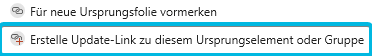 Option zum Erstellen eines Update-Links