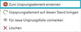 Option Zum Ursprungselement ernennen