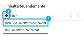 Rich-Text-Inhaltssteuerelement hinzufügen