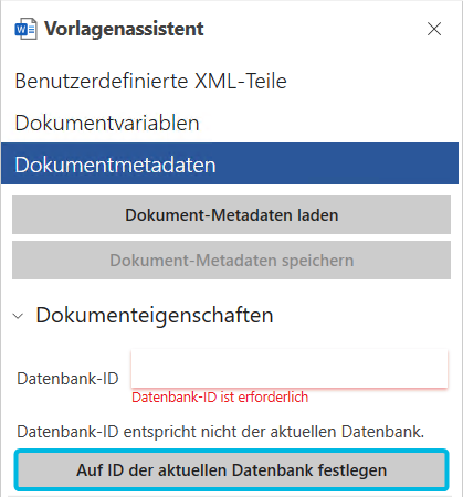 Button Auf ID der aktuellen Datenbank festlegen
