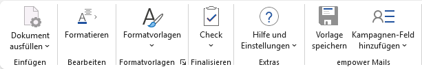 empower® Ribbon in Word
