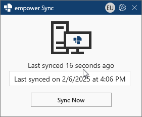 Mouse-Over Last synced