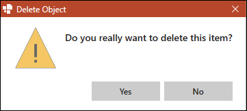 Dialog Box for Folder Deletion