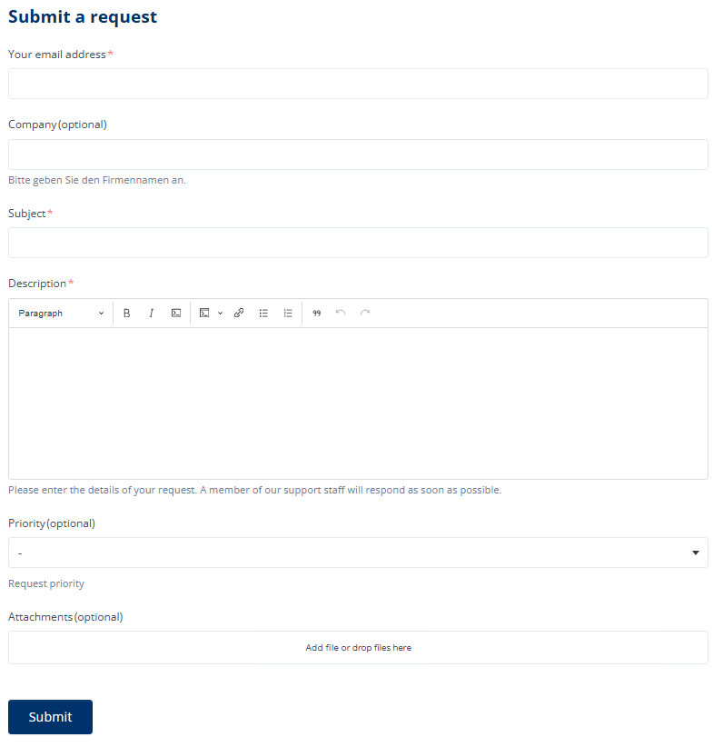 Report a Bug in Help Center
