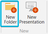 Button New Folder in Navigation Bar