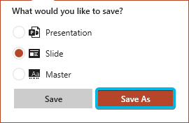 Button Save as
