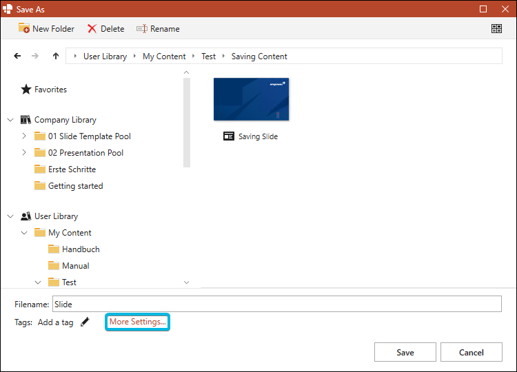Button More Settings…
