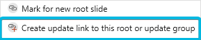 Option to Create Update Link