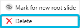 Option Delete for Root Element