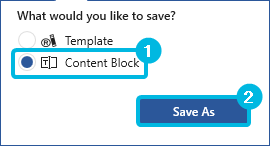 Save Content Block