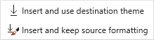 Drop-Down Menu for Button Insert